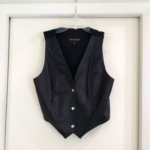 Wilson Black Leather Vest for Women